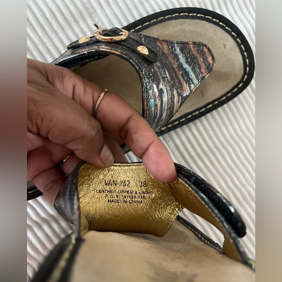 Alegria Vanessa Flip Flops Thong Sandals Womens US 8 EU 38 Metallic Van252 - Picture 7 of 8